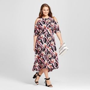 NWT Who What Wear Black Cold Shoulder Dress 4X